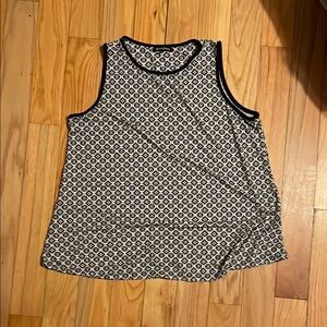 Ava & Grace Black and White Sleeveless Tank Top with Boxy Relaxed Fit